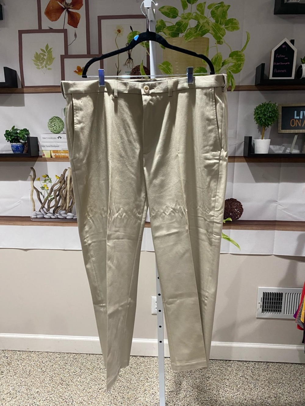 Haggar Men's Tan Chinos - Classic Tailored Fit